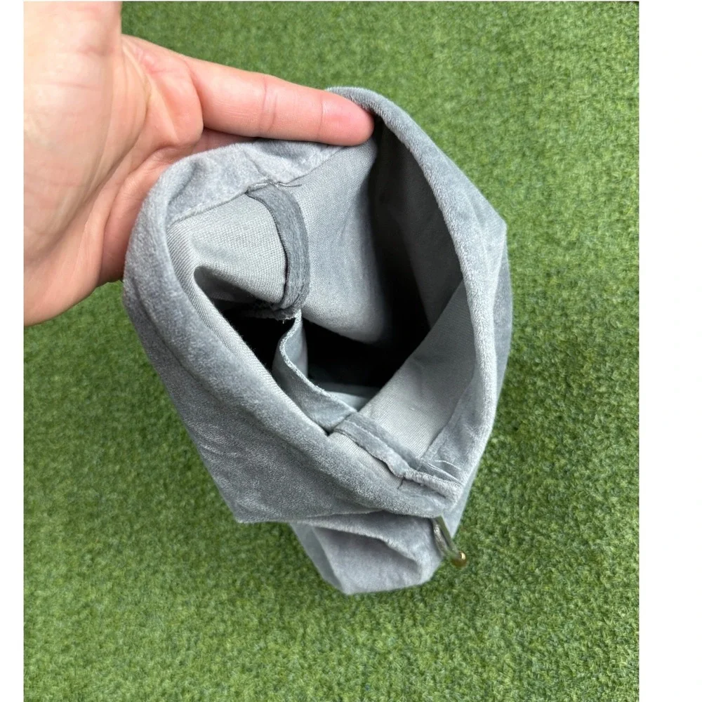 KEXI Gray Velvet Drawstring Jewelry Pouch Storage Travel Dust‎ Bag